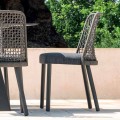 Cadeira de exterior design em tecido e alumínio, Emma by Varaschin