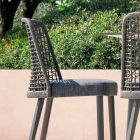 Varaschin Emma cadeira ao ar livre em tecido e design de alumínio Viadurini