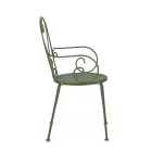 Cadeira de jardim com braços Shabby Chic Design em aço - Encantamento Viadurini