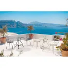 Cadeira de jardim com braços Shabby Chic Design em aço - Encantamento Viadurini