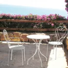 Cadeira de jardim com braços Shabby Chic Design em aço - Encantamento Viadurini