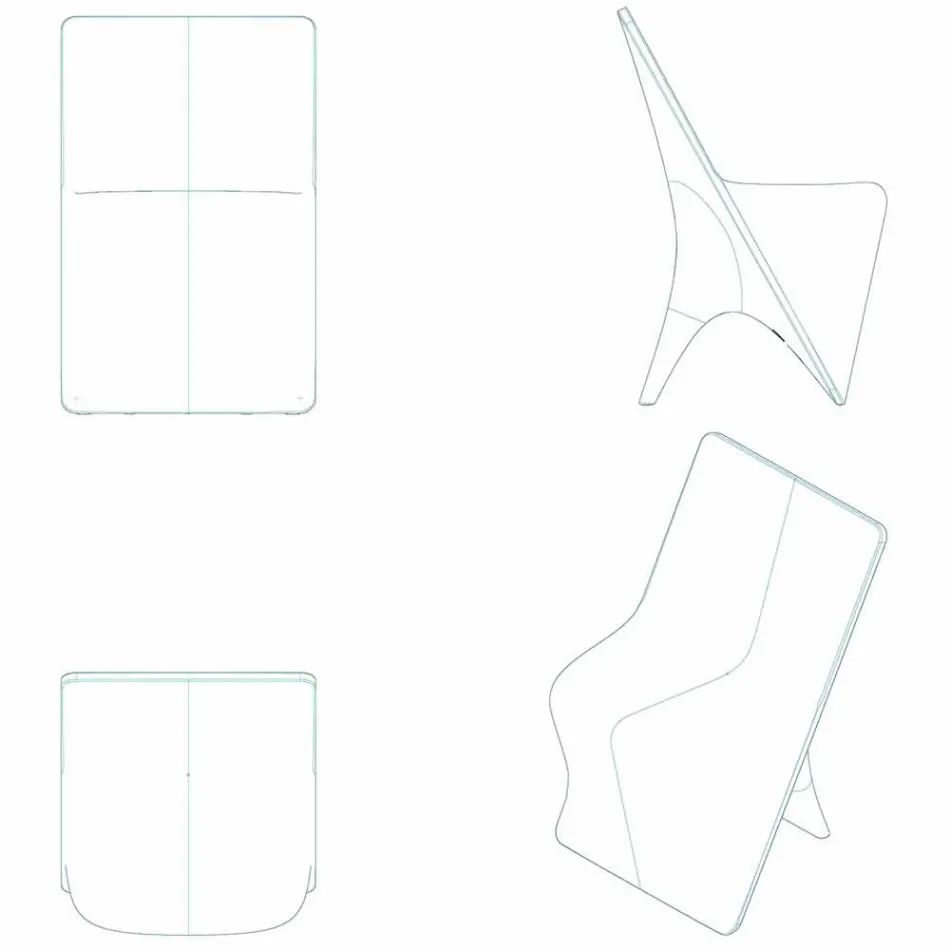 Cadeira de jardim design moderno Sloo by Vondom, em polietileno Viadurini