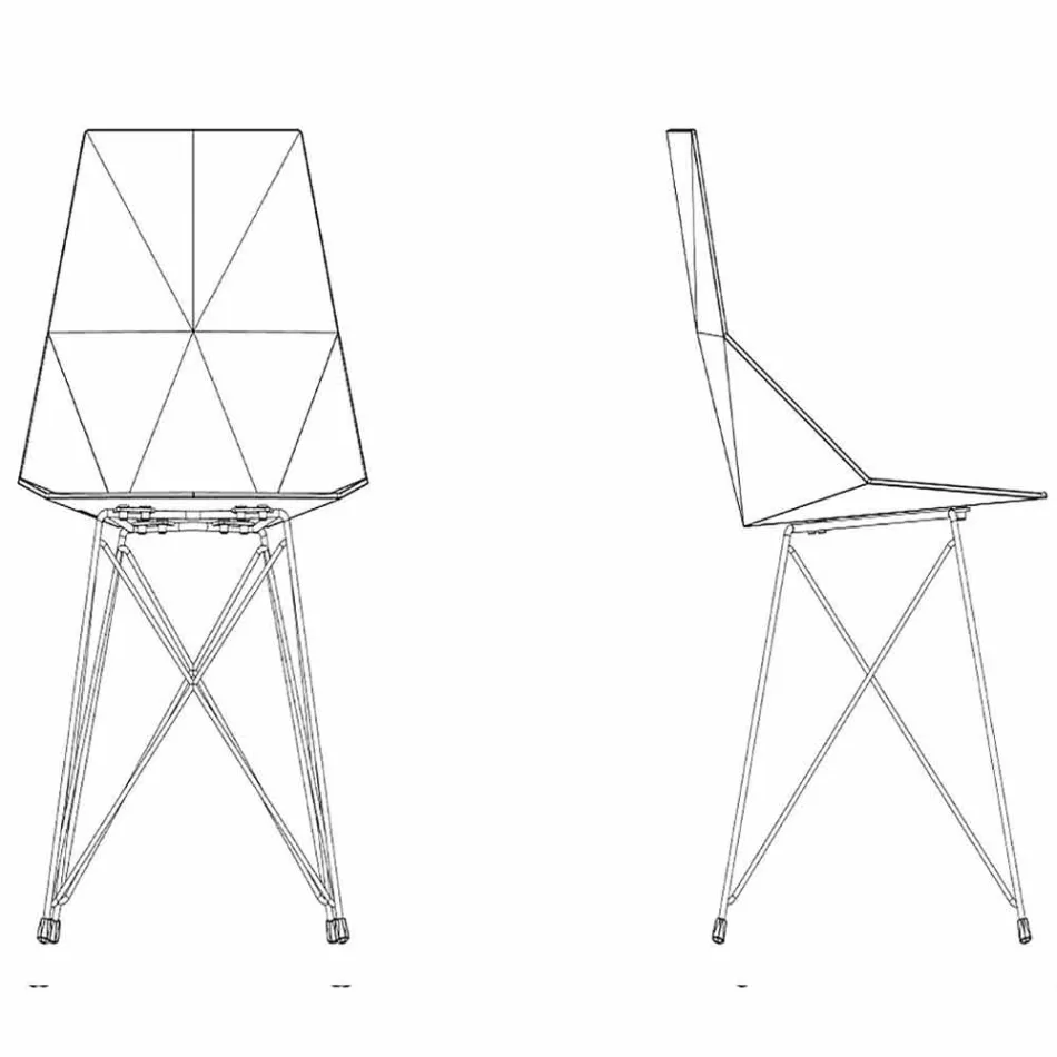 Cadeira de jardim design Vondom Faz em polipropileno e aço inox Viadurini