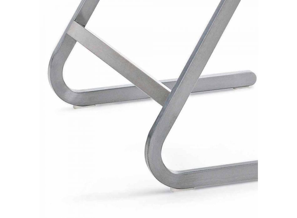 Cadeira de jardim empilhável em aço com design moderno feito na Itália - Boston Viadurini