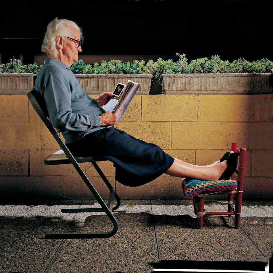 Cadeira de jardim empilhável em aço com design moderno feito na Itália - Boston Viadurini