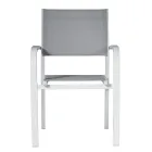 Cadeira de jardim empilhável em alumínio com braços de design - Gontran Viadurini