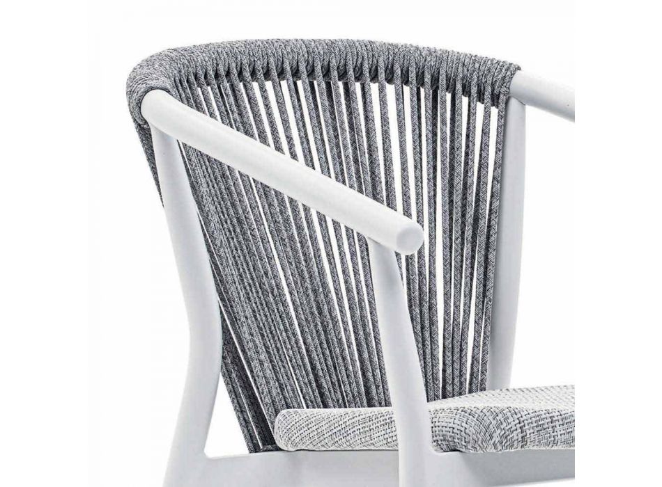 Cadeira de jardim empilhável em tecido técnico e de alumínio - Smart By Varaschin Viadurini