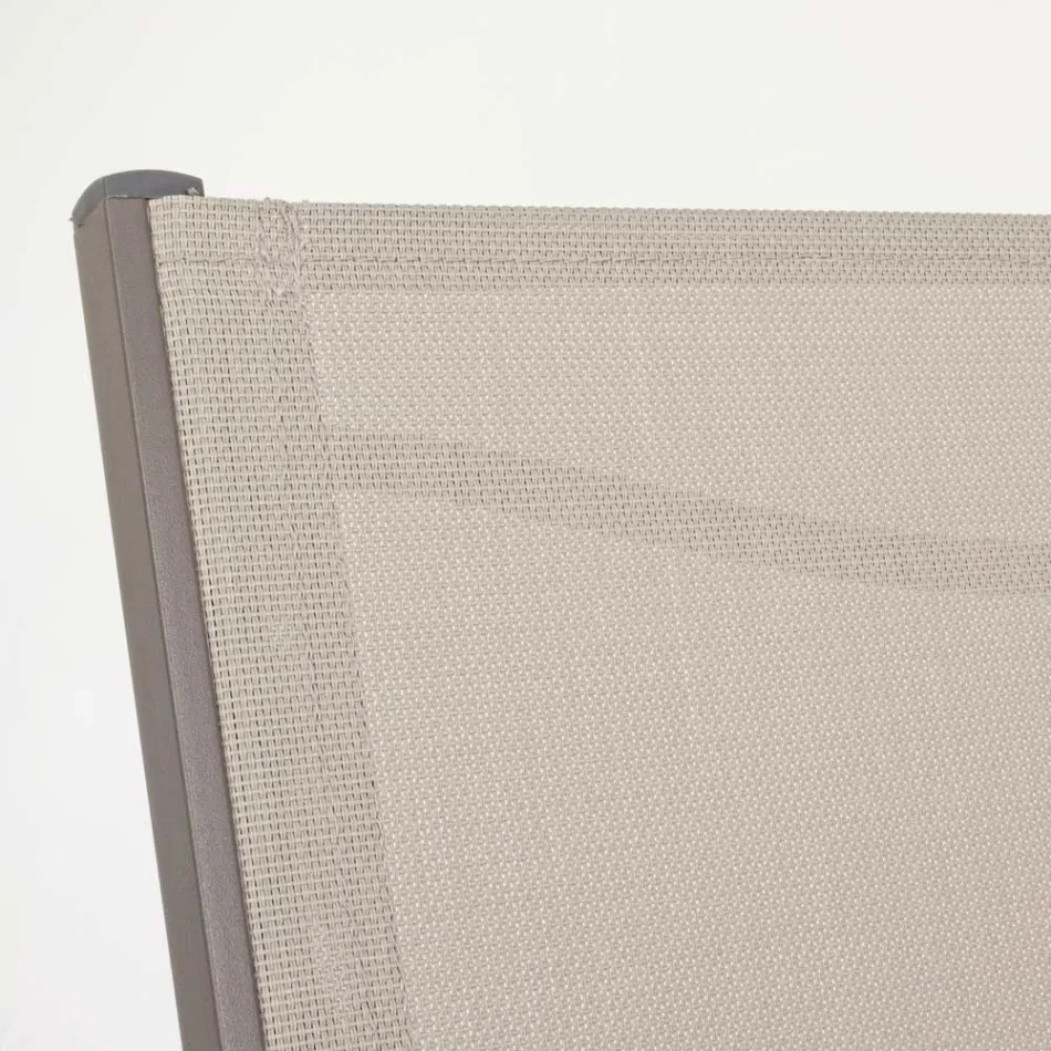 Cadeira de jardim empilhável em alumínio e tecido de design moderno - Franz Viadurini