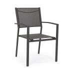 Cadeira de jardim empilhável em alumínio e tecido de design moderno - Franz Viadurini