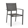 Cadeira de jardim empilhável em alumínio e design moderno em textilene - Franz