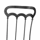 Cadeira de jardim empilhável em ferro grafite Made in Italy, 2 peças - Catrina Viadurini