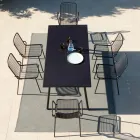 Cadeira de jardim empilhável em metal galvanizado feito na Itália 4 peças - Vikas Viadurini