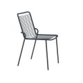 Cadeira de jardim empilhável em metal galvanizado feito na Itália 4 peças - Vikas