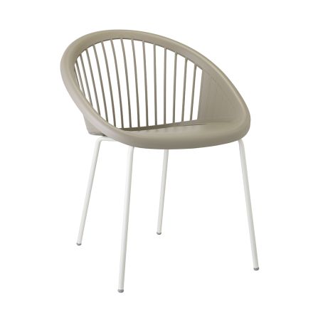 Cadeira de jardim empilhável em tecnopolímero Made in Italy 4 peças - Musa Viadurini