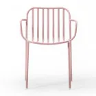 Cadeira de jardim de metal com braços feita na Itália 2 peças - simplesmente Viadurini