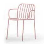 Cadeira de jardim de metal com braços feita na Itália 2 peças - simplesmente Viadurini