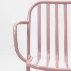 Cadeira de jardim de metal com braços feita na Itália 2 peças - simplesmente Viadurini