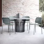 Cadeira de jardim em metal pintado Made in Italy 2 peças - Synergy Viadurini