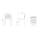 Cadeira de jardim em metal pintado Made in Italy 2 peças - Synergy Viadurini