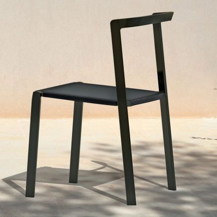 Cadeira de Jardim em Têxtil e Base de Alumínio Made in Italy - Milanka Viadurini