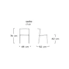 Cadeira de Jardim em Têxtil e Base de Alumínio Made in Italy - Milanka Viadurini