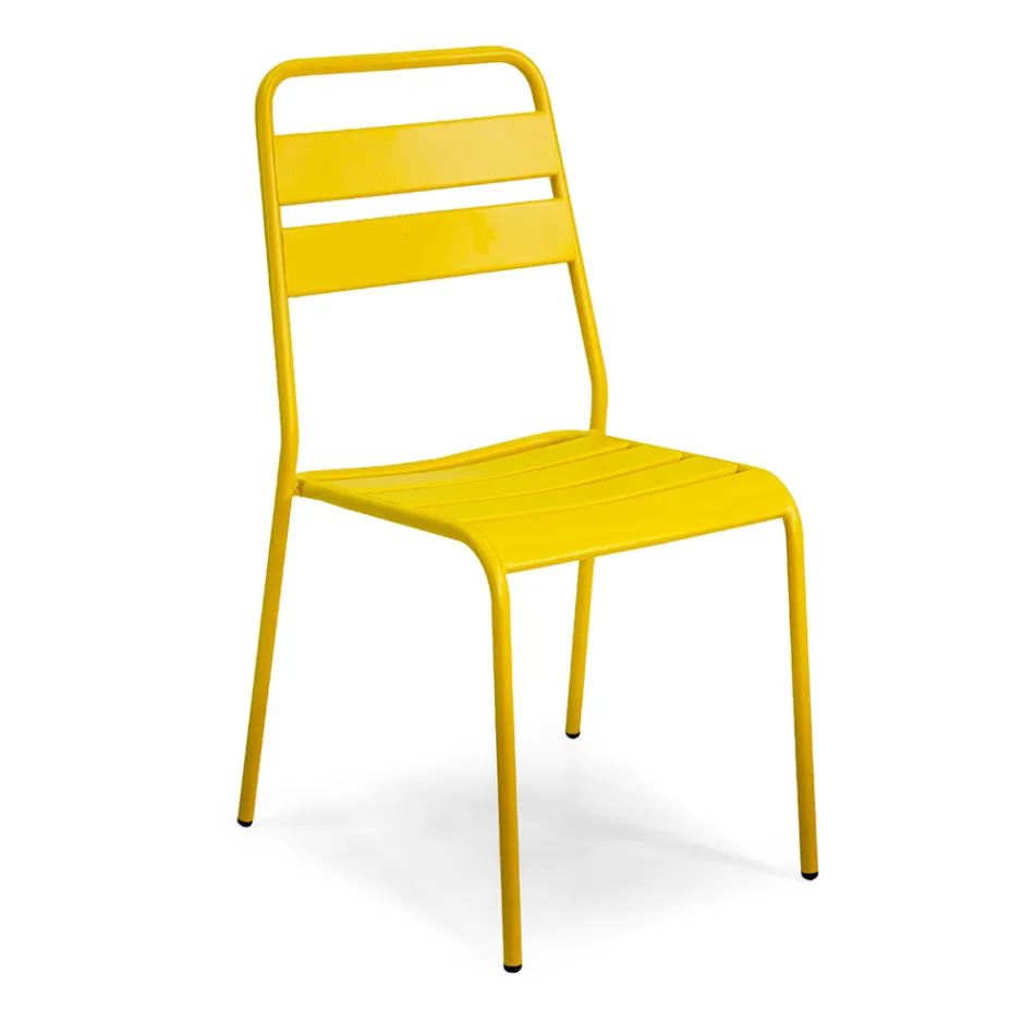 Cadeira de jardim totalmente em metal - Fita Viadurini