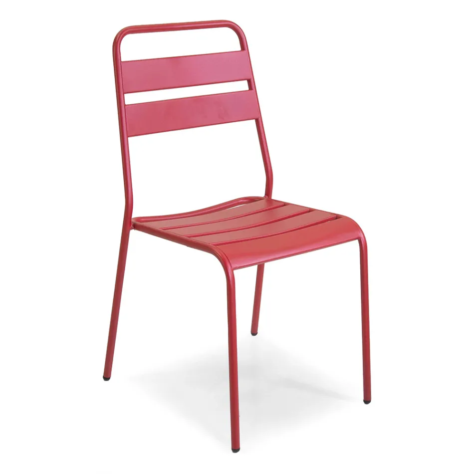 Cadeira de jardim totalmente em metal - Fita Viadurini