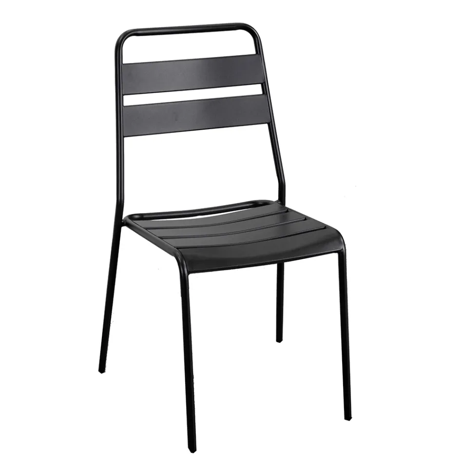 Cadeira de jardim totalmente em metal - Fita Viadurini