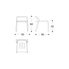 Cadeira de jardim estrutura de alumínio feita na Itália - Noss by Varaschin Viadurini