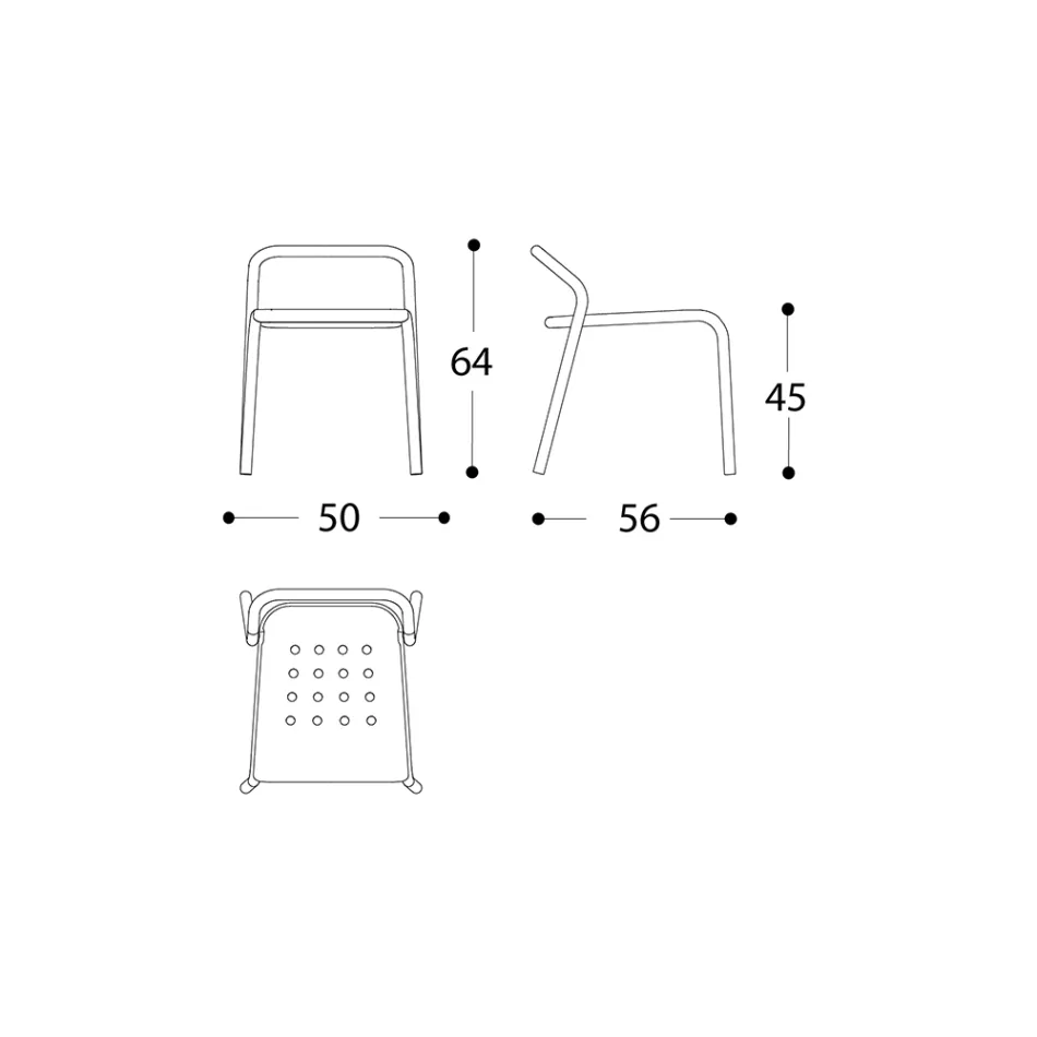 Cadeira de jardim estrutura de alumínio feita na Itália - Noss by Varaschin Viadurini