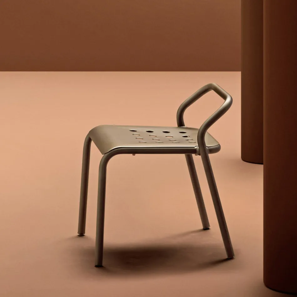 Cadeira de jardim estrutura de alumínio feita na Itália - Noss by Varaschin Viadurini