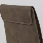 Cadeira interna com encosto alto em couro sintético fabricado na Itália - Cleto Viadurini