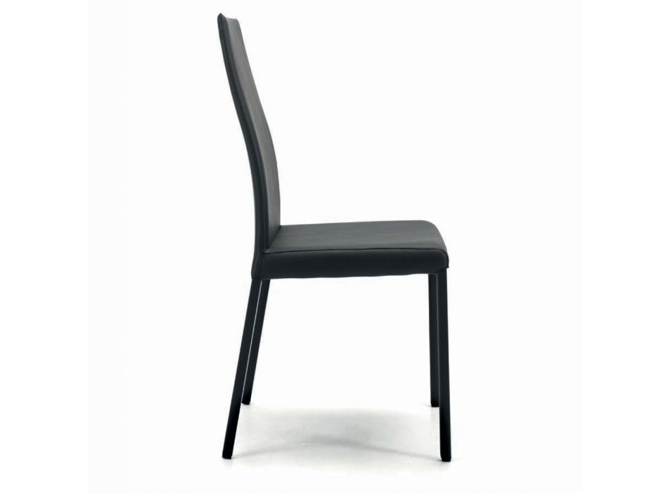 Cadeira Interior com Estrutura e Assento em Aço Revestido Fabricado na Itália - Pádua Viadurini