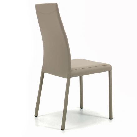 Cadeira Interior com Estrutura e Assento em Aço Revestido Fabricado na Itália - Pádua Viadurini