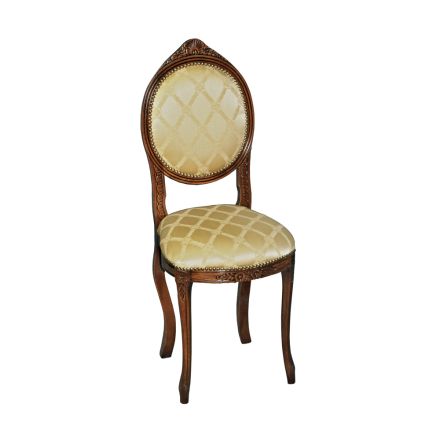 Cadeira Interior com Estrutura de Nogueira Patinada Fabricada na Itália - Olivina Viadurini