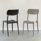 Cadeira Empilhável Interior e Exterior em Polipropileno de Diferentes Cores - Garima Viadurini