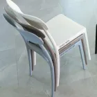 Cadeira Empilhável Interior e Exterior em Polipropileno de Diferentes Cores - Garima Viadurini