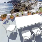 Cadeira Empilhável Interior e Exterior em Resina Reforçada com Fibra de Vidro - Naira Viadurini