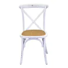 Cadeira de interior empilhável em madeira de bétula e assento em rotim - Barriera Viadurini