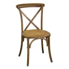 Cadeira de interior empilhável em madeira de bétula e assento em rotim - Barriera Viadurini