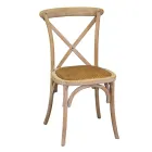 Cadeira de interior empilhável em madeira de olmo - Barriera Viadurini