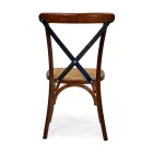 Cadeira de interior empilhável em madeira de carvalho e assento em rotim - Barriera Viadurini