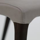 Cadeira interna em madeira de freixo e couro sintético fabricado na Itália - Floki Viadurini