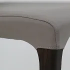 Cadeira interna em madeira de freixo e couro sintético fabricado na Itália - Floki Viadurini