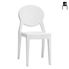 Cadeira interna ou externa em policarbonato fabricada na Itália 4 peças - gelo Viadurini