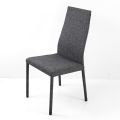 Cadeira de jantar totalmente estofada em tecido fabricado na Itália - Roslin