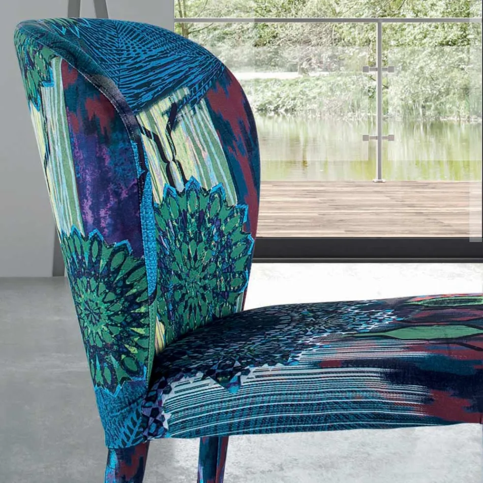 Cadeira de Jantar com Assento e Pernas Estofadas Fabricada na Itália - Verona Viadurini