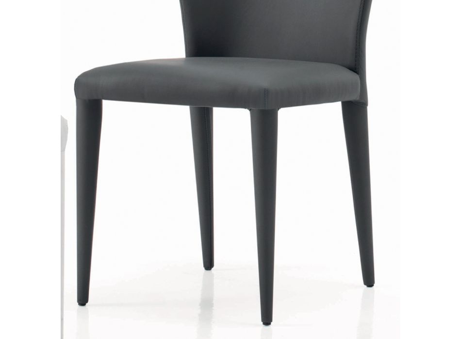 Cadeira de Jantar com Assento e Pernas Estofadas Fabricada na Itália - Verona Viadurini