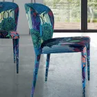 Cadeira de Jantar com Assento e Pernas Estofadas Fabricada na Itália - Verona Viadurini