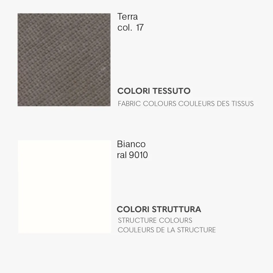 Cadeira de Jantar com Assento em Tecido e Estrutura Metálica - Aisha Viadurini